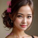 Stunning AI beauty woman - beautiful Asian woman with a stylish hairstyle and makeup