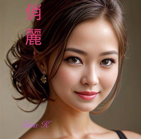 Stunning AI beauty woman - beautiful Asian woman with a stylish hairstyle and makeup