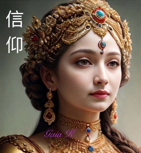 Beautiful woman in AI technology concept - AI Faithful Beauty