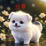 Adorable dog sharing AI technology - cute puppy using innovative AI technology