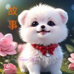 AI story cute dog - adorable puppy in a heartwarming story