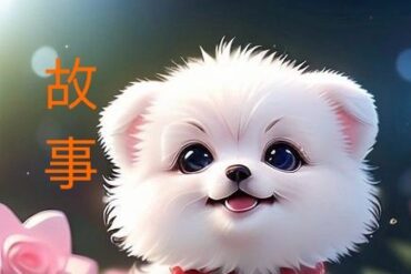 AI story cute dog - adorable puppy in a heartwarming story