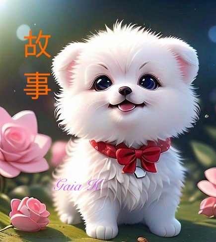 AI story cute dog - adorable puppy in a heartwarming story