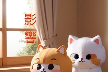 Two adorable cats impacted by AI technology in image