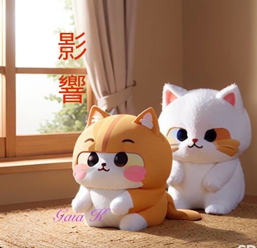 Two adorable cats impacted by AI technology in image