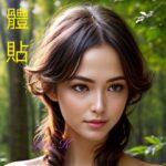 Natural beauty with Ai technology embraces the essence of nature - Ai體貼自然美女