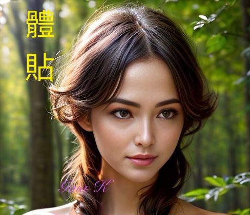 Natural beauty with Ai technology embraces the essence of nature - Ai體貼自然美女