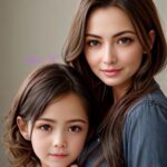 AI母女美女 - Beautiful mother-daughter duo in artificial intelligence concept image