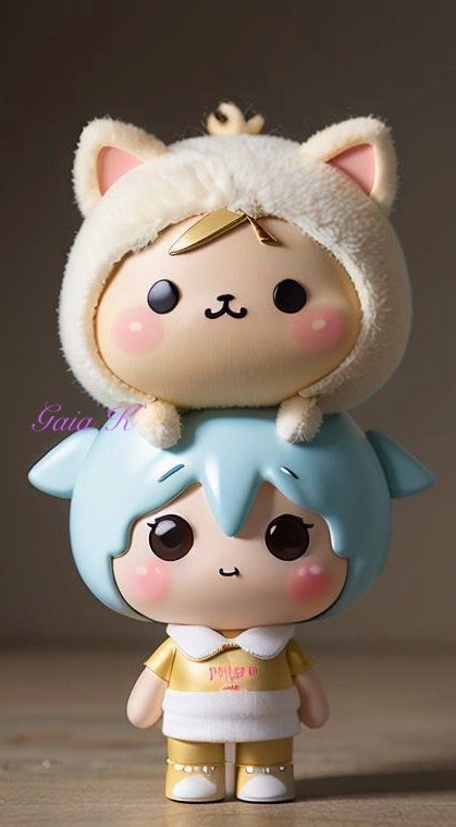 Cute double-headed WowWow dolls - Ai